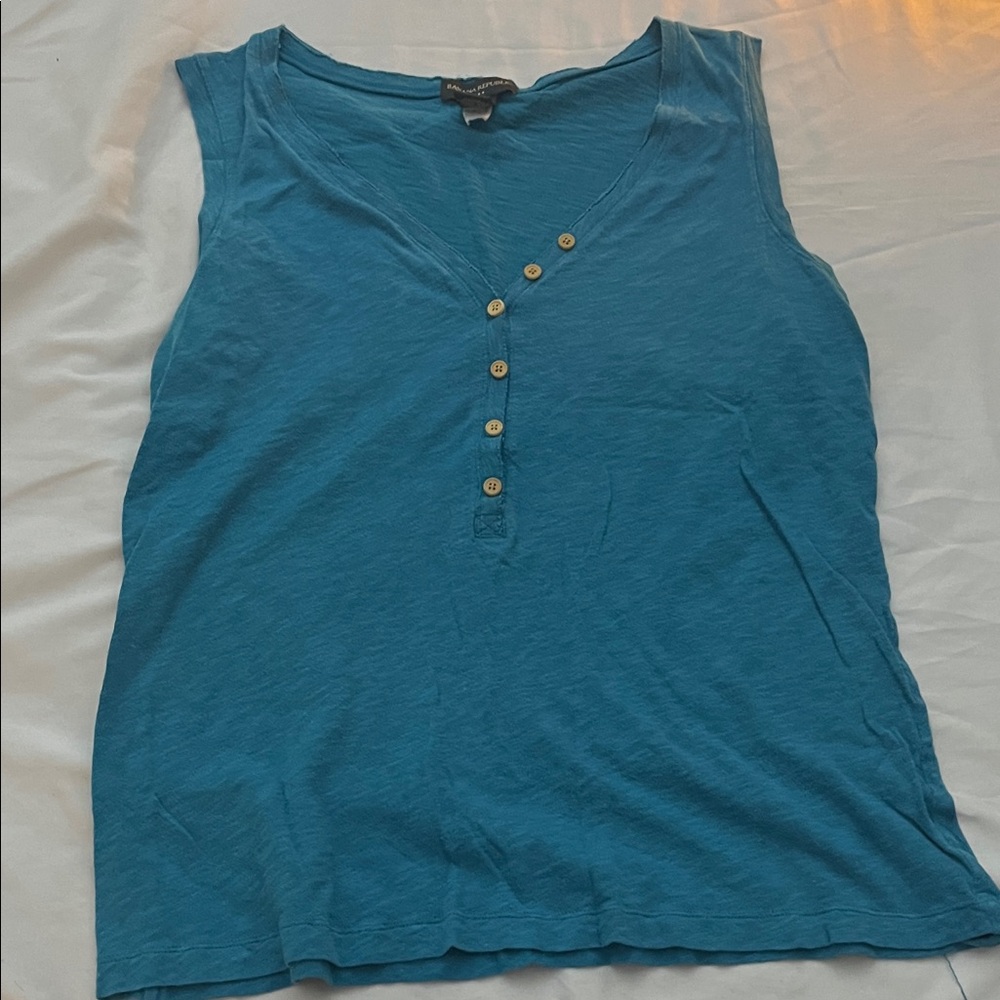 Blue Sleeveless Top